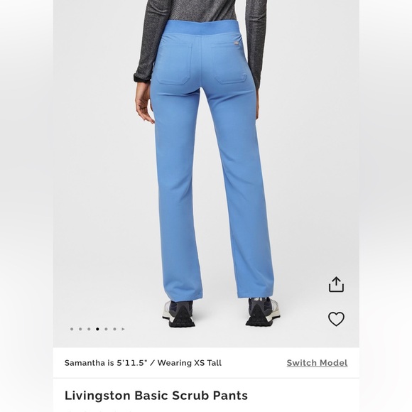 Figs Livingston Basic Scrub Pants Ceil Blue - Picture 2 of 4